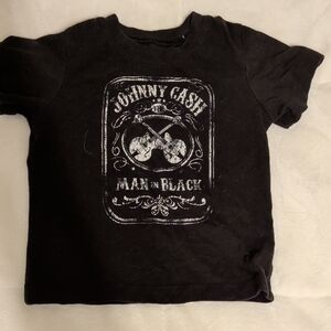 Johnny Cash 'Man in Black' Black Kids Short Sleeve Tee